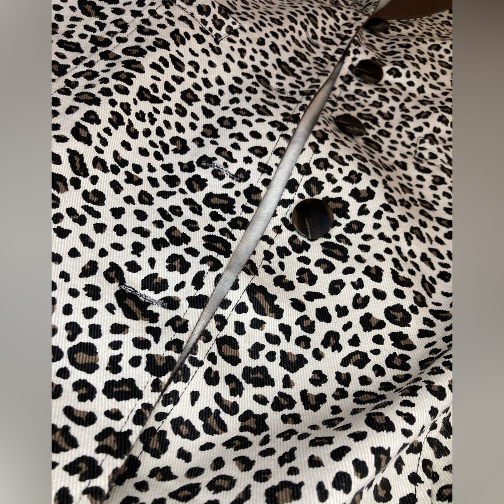 Moon river long cheetah print denim jacket - Picture 8 of 8